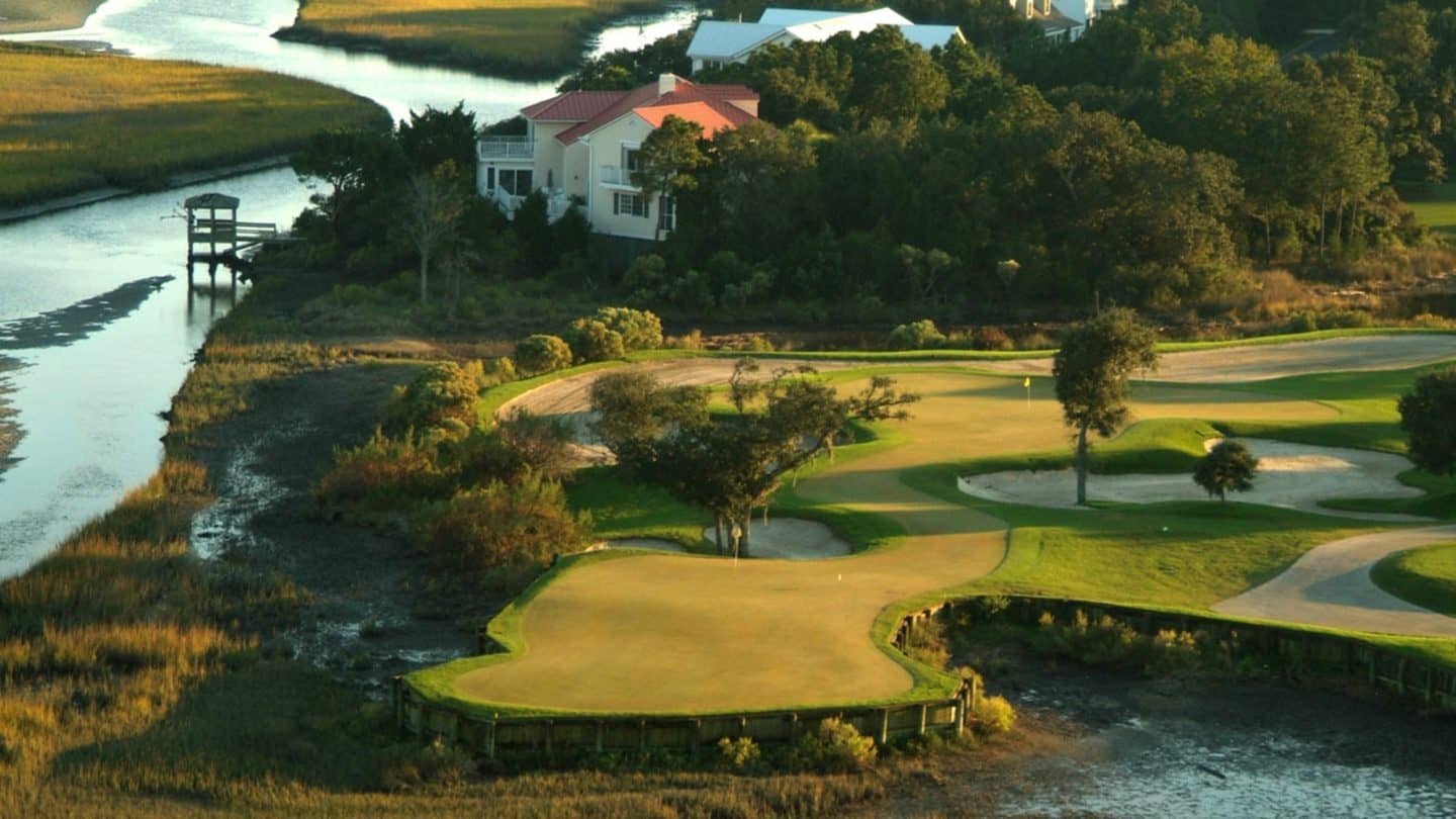 South Carolina Island Overview of a Golf Course